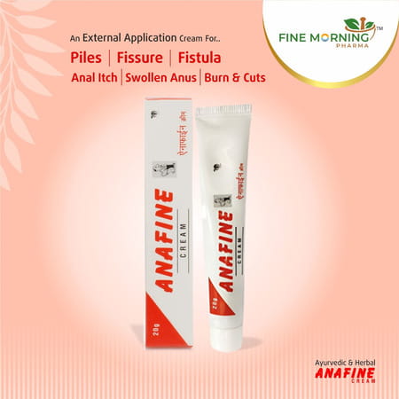 Fine Morning Pharma Ayurvedic Anafine Cream (Pack Of 2) For Piles & Fissures (30g)