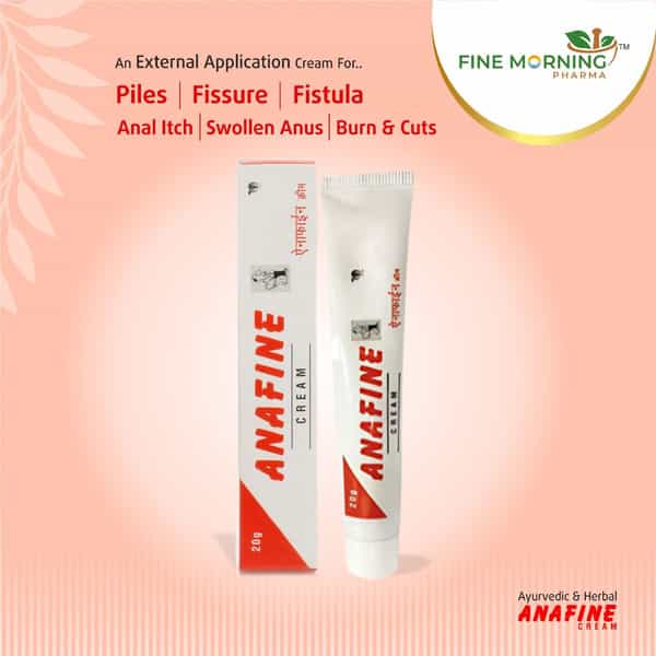 Fine Morning Pharma Ayurvedic Anafine Cream (Pack Of 2) For Piles & Fissures (30G)