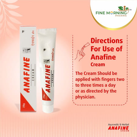 Fine Morning Pharma Ayurvedic Anafine Cream (Pack Of 2) For Piles & Fissures (30g)