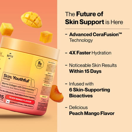 Setu Skin Upgraded Youthful Marine Collagen Powder Supplements For Men And Women 750 Gram