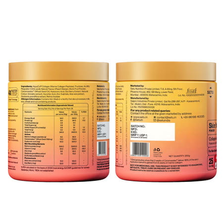 Setu Skin Upgraded Youthful Marine Collagen Powder Supplements For Men And Women 750 Gram