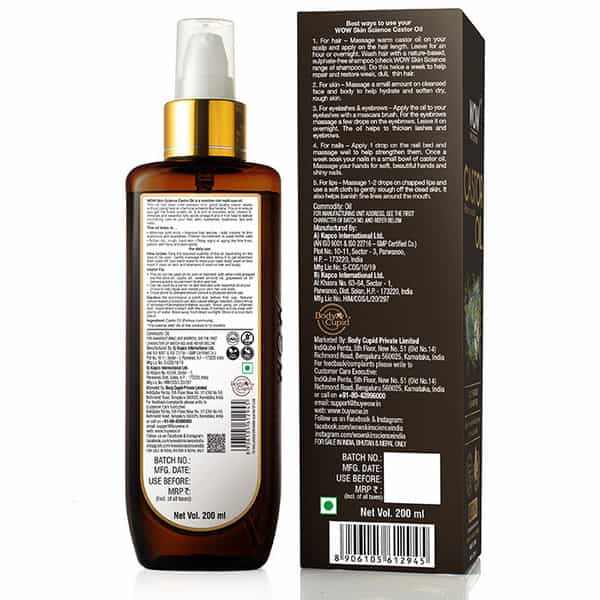 Wow Skin Science Castor Oil 200 Ml