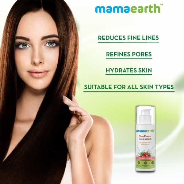 Mamaearth Hyaluronic Acid & Rosehip Oil Skin Plump Serum For Ageless Skin Bottle Of 30 Gm