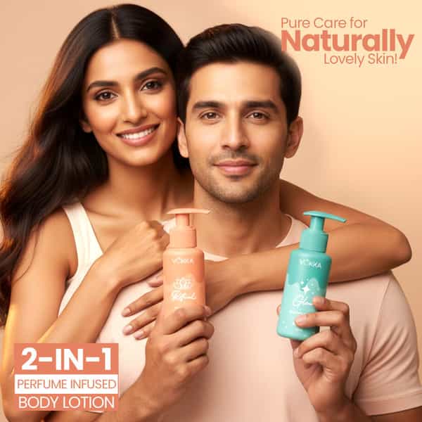 Vokka Ritual & Glow Perfume Body Lotion Combo 50Ml X 2 | Vanilla Orchid & Fruity Floral Fragrance