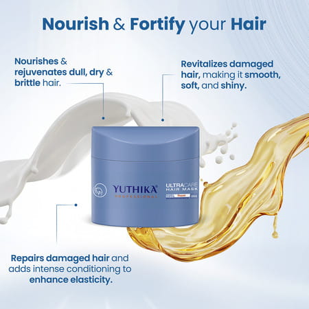 Yuthika Ultra Care Hair Mask 500ml | Professional Hair Mask For Dull Dry And Brittle Hair