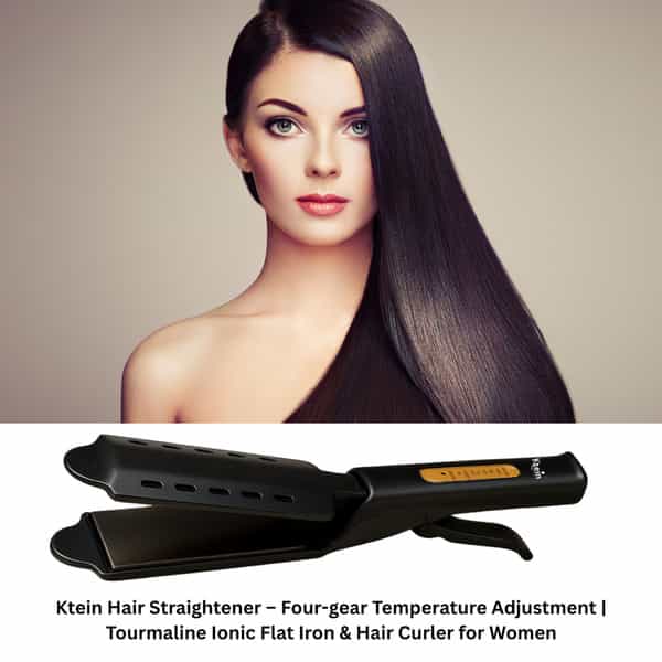 Ktein Curling & Straightening Iron With 4 Gears & Ceramic Ultra Tourmaline Plates - (1 Unit)