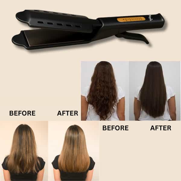 Ktein Curling & Straightening Iron With 4 Gears & Ceramic Ultra Tourmaline Plates - (1 Unit)