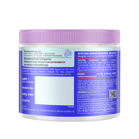 Smash Micronised Creatine Monohydrate Powder | Rage-Orange (30 Servings | 120G)
