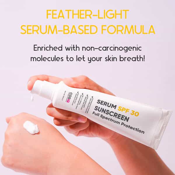 Cos-Iq Daily Use Sunscreen Serum Spf 30 Pa++++ Broad Spectrum 100Ml Uva Uvb And Ir Protection