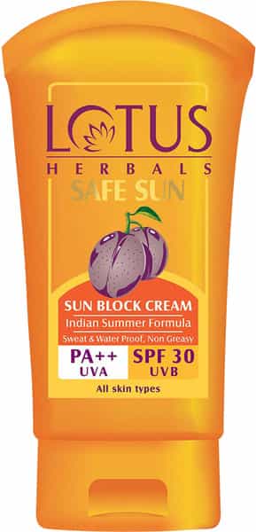 Lotus Safe Sun Sun Block Pa++ Spf-30 Cream 100 Gm