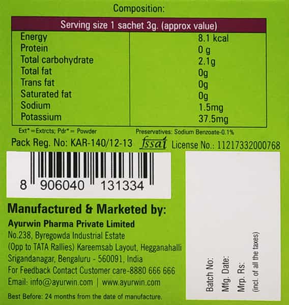 Nutrislim Slimming Green Tea No Sugar Lemon Flavor Sachet 50