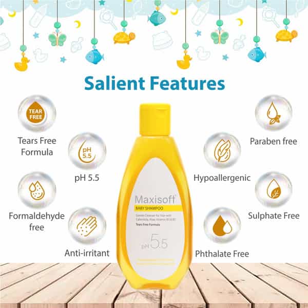 Maxisoft Baby Shampoo | Gentle Cleanser For Hair | Bottle | 100 Ml | Pack Of 2