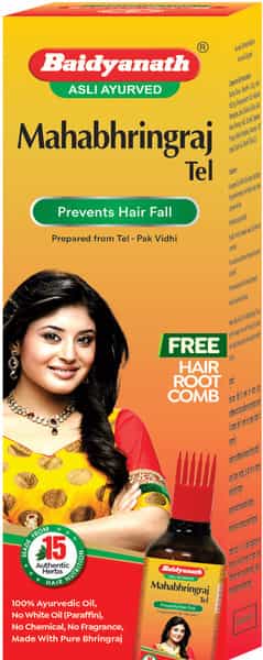 Baidyanath Asli Ayurved Mahabringraj Tel Hair Oil | For Hair Growth | Anti Dandruff - 200 Ml
