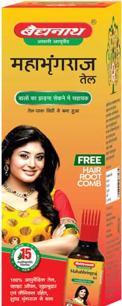 Baidyanath Asli Ayurved Mahabringraj Tel Hair Oil | For Hair Growth | Anti Dandruff - 200 Ml