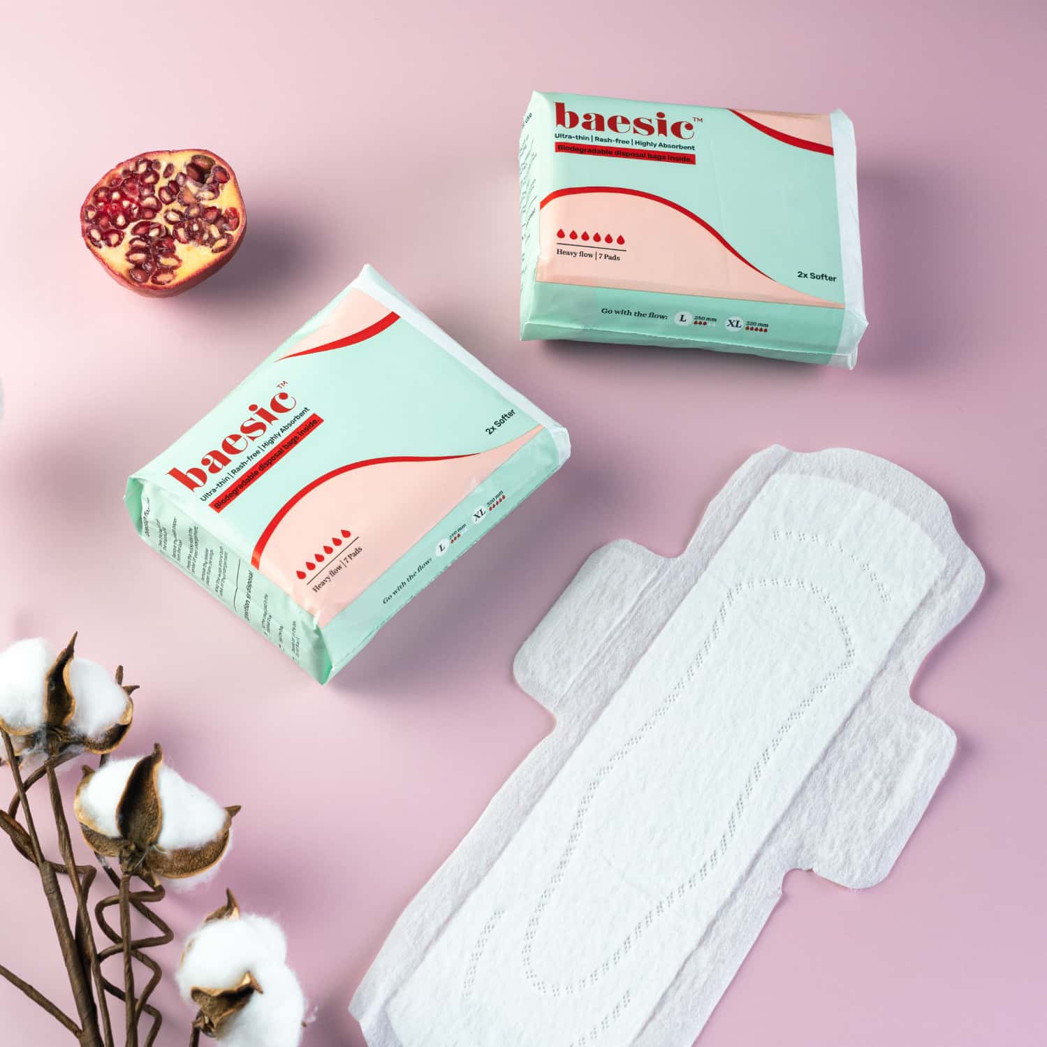 Buy BAESIC RASHFREE SANITARY NAPKINS FOR HEAVY FLOW 320 MM/EXTRA LARGE) PACK OF 4 Online