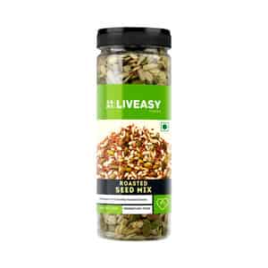 Liveasy Foods Healthy Roasted Seed Mix - Blend Of 6 Fibre Rich Healthy Roasted Seeds - 200 Gms
