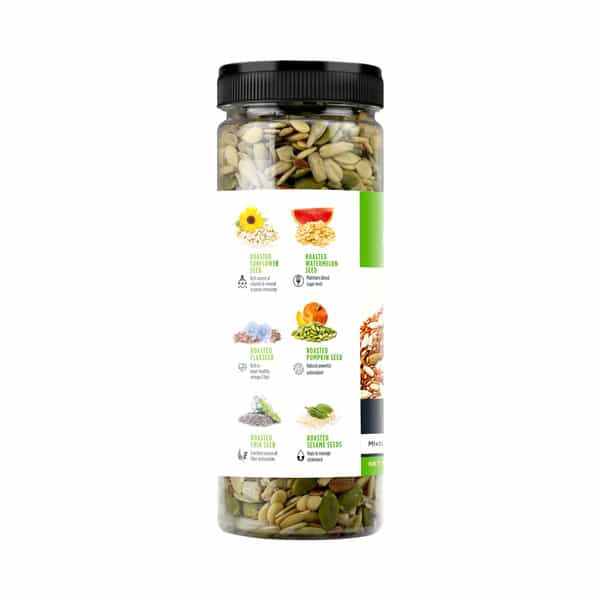 Liveasy Healthy Roasted Seed Mix - Blend Of 6 Fibre Rich Healthy Roasted Seeds - 200 Gms