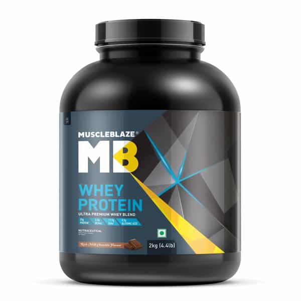 Muscleblaze 100% Whey Protein | Ultra Premium Whey Blend (Rich Milk Chocolate | 2 Kg / 4.4 Lb)
