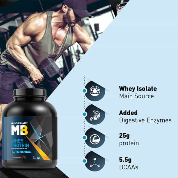 Muscleblaze 100% Whey Protein | Ultra Premium Whey Blend (Rich Milk Chocolate | 2 Kg / 4.4 Lb)