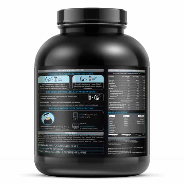 Muscleblaze 100% Whey Protein | Ultra Premium Whey Blend (Rich Milk Chocolate | 2 Kg / 4.4 Lb)