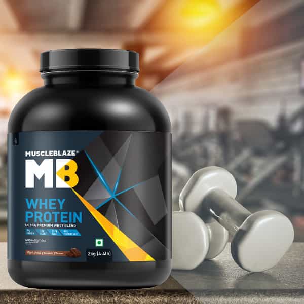 Muscleblaze 100% Whey Protein | Ultra Premium Whey Blend (Rich Milk Chocolate | 2 Kg / 4.4 Lb)