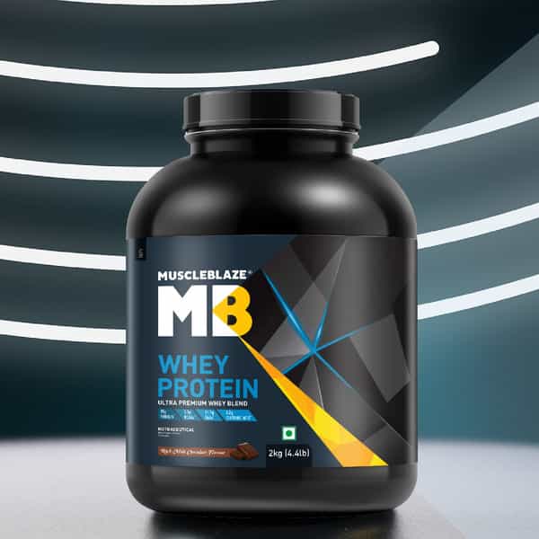 Muscleblaze 100% Whey Protein | Ultra Premium Whey Blend (Rich Milk Chocolate | 2 Kg / 4.4 Lb)