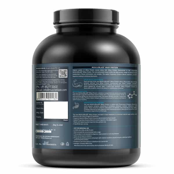 Muscleblaze 100% Whey Protein | Ultra Premium Whey Blend (Rich Milk Chocolate | 2 Kg / 4.4 Lb)