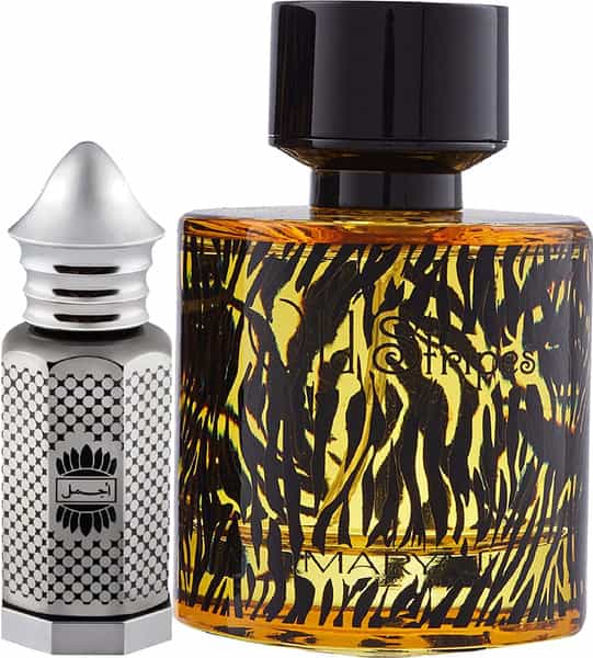 Ajmal Asher Cp Alcohol-Free Attar 12Ml For Unisex And Maryaj Wild Stripes Edp 100Ml For Men