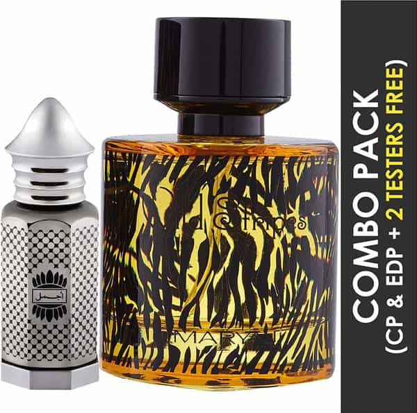 Ajmal Asher Cp Alcohol-Free Attar 12Ml For Unisex And Maryaj Wild Stripes Edp 100Ml For Men