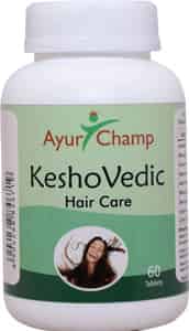Ayur Champ Kesho Vedic | Hair Care | Herbal Supplement | 550 Mg 60 Tablets
