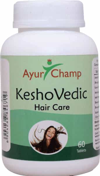 Ayur Champ Kesho Vedic | Hair Care | Herbal Supplement | 550 Mg 60 Tablets