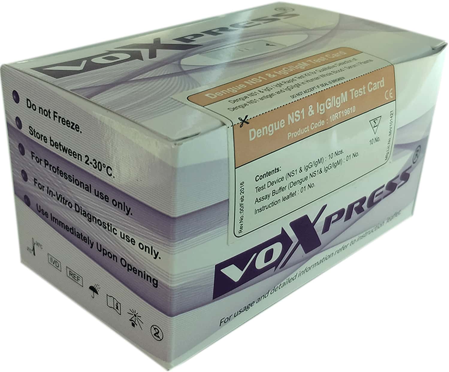 Voxtur Dengue Ns1 Igg Igm Antigen Antibody Kit Pack Of 10 Tests