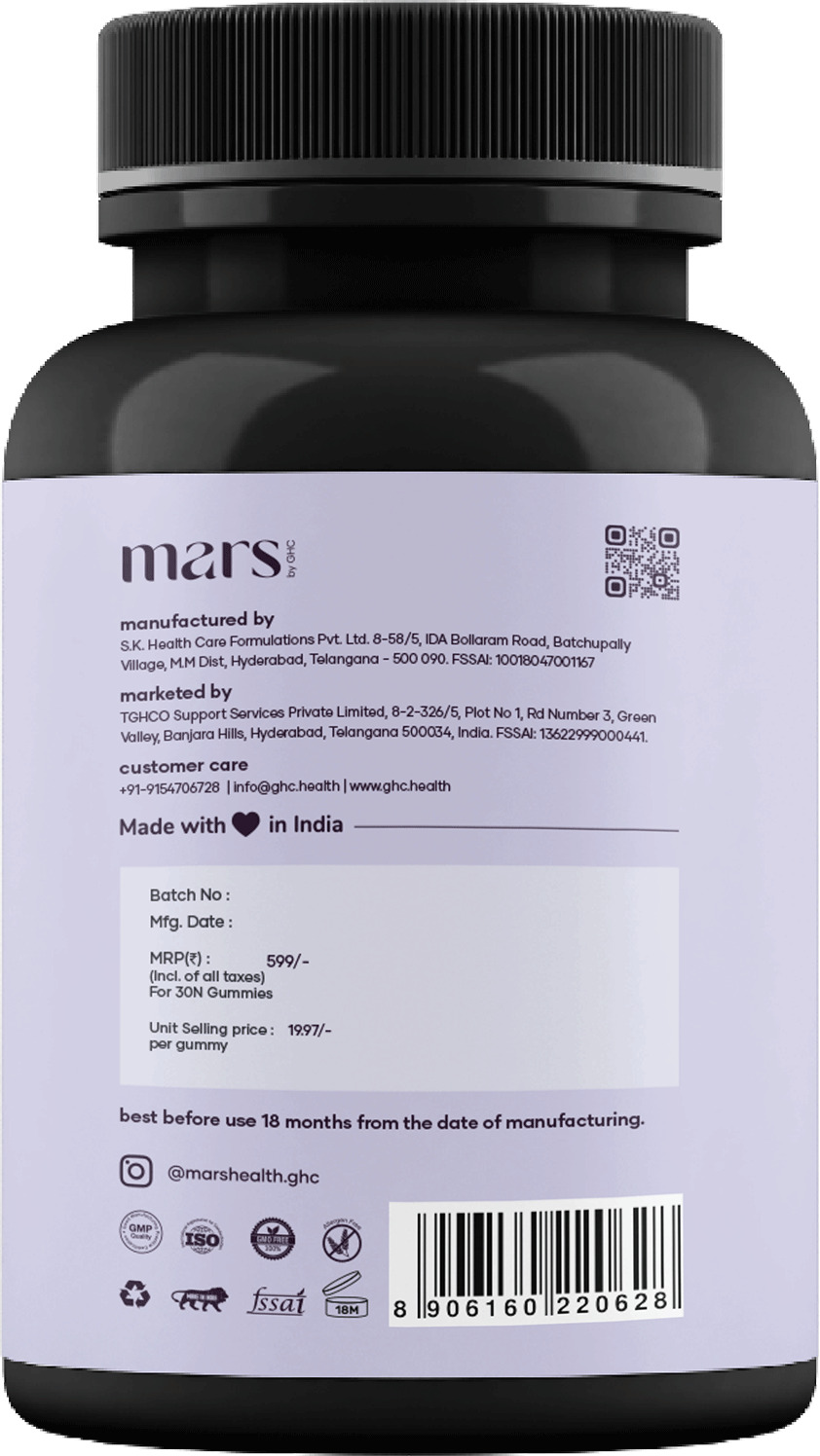 Mars By Ghc Acv Apple Cider Vinegar Gummies 30 No's