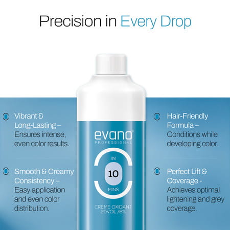 Evano Professional Developer For Hair Colour 20 Volume - 1000ml | For Flawless Hair Coloring