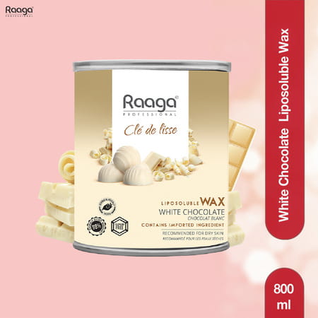 Raaga Professional Liposoluble Wax | White Chocolate | 800 Ml