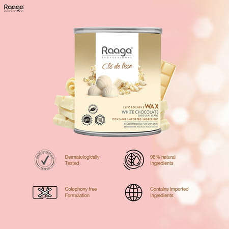 Raaga Professional Liposoluble Wax | White Chocolate | 800 Ml