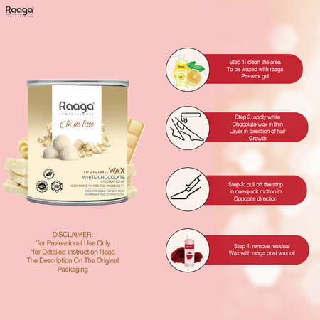 Raaga Professional Liposoluble Wax | White Chocolate | 800 Ml