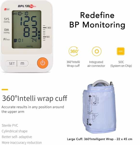 Bpl Automatic 120/80 B11 White Bp Monitor