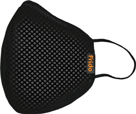Frido Cotton Washable 5 Layer Unisex Mask With Adjustable Strap Nose Pin & Pouch (Black Pack Of 10)