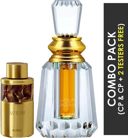 Ajmal Aurum Cp Attar 10ml For Women And Oudh Mukhallat Cp Oil Women 6ml For Unisex