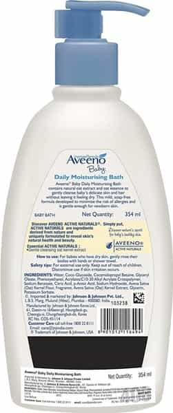 Aveeno Baby Wash Daily Moisturizing Bath Bottle Of 354 Ml