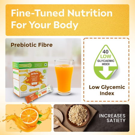 Gofigure Pre Meal Supplement Powder Shot Orange Flavor | 21 Sachets (5g Each) | For Men & Women