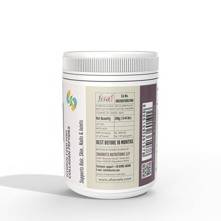 Sharrets Pure Collagen Type 1 Powder | Unflavored - Hydrolyzed Fish Collagen Peptides