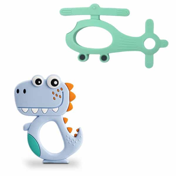 Chevalier Soft Silicone Rubber Baby Teether | Soothes Sore Gums Chew Infant Toy Combo 2 Dshg