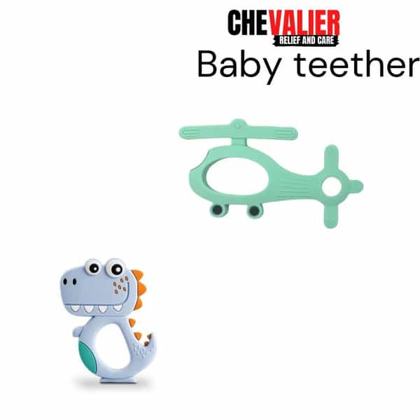 Chevalier Soft Silicone Rubber Baby Teether | Soothes Sore Gums Chew Infant Toy Combo 2 Dshg