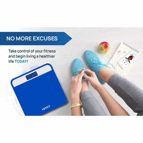 Venus (India) Electronic Digital Personal Bathroom Weight Machine | Upto 180Kg | Eps-2799 Blue