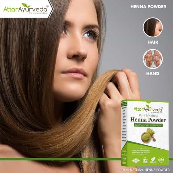 Attar Ayurveda Natural Henna Powder For Hair Colour And Growth (200 Gm)