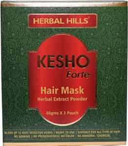 Herbal Hills Kesho Forte Ayurvedic Hair Mask Powder 120 Gms (40 Gm * 3 Pouch)(pack Of 5)