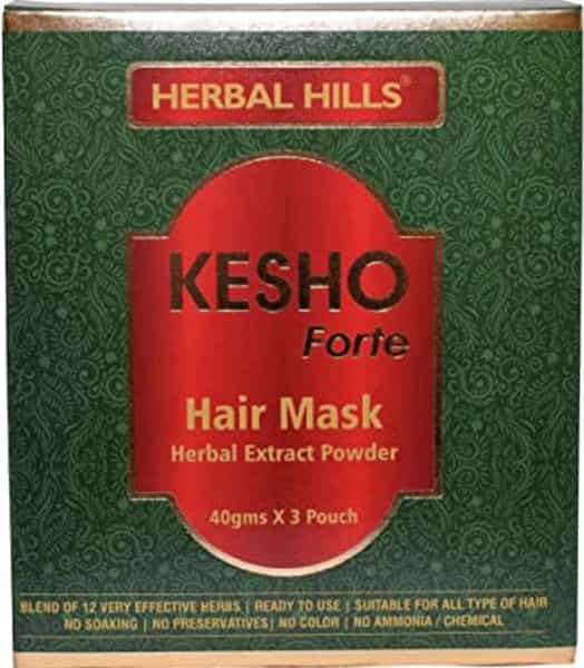 Herbal Hills Kesho Forte Ayurvedic Hair Mask Powder 120 Gms (40 Gm * 3 Pouch)(Pack Of 5)