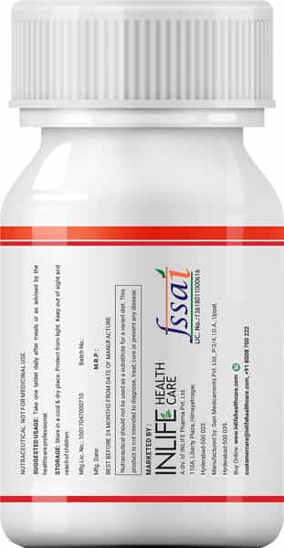 Inlife Antioxidants Supplements Lycopene Grape Seed Extract Green Tea Extract Immunity - 60 Tablets